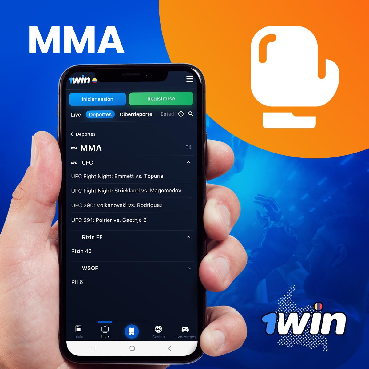 Apuestas en línea de MMA en las casas de apuestas 1WIN Colombia