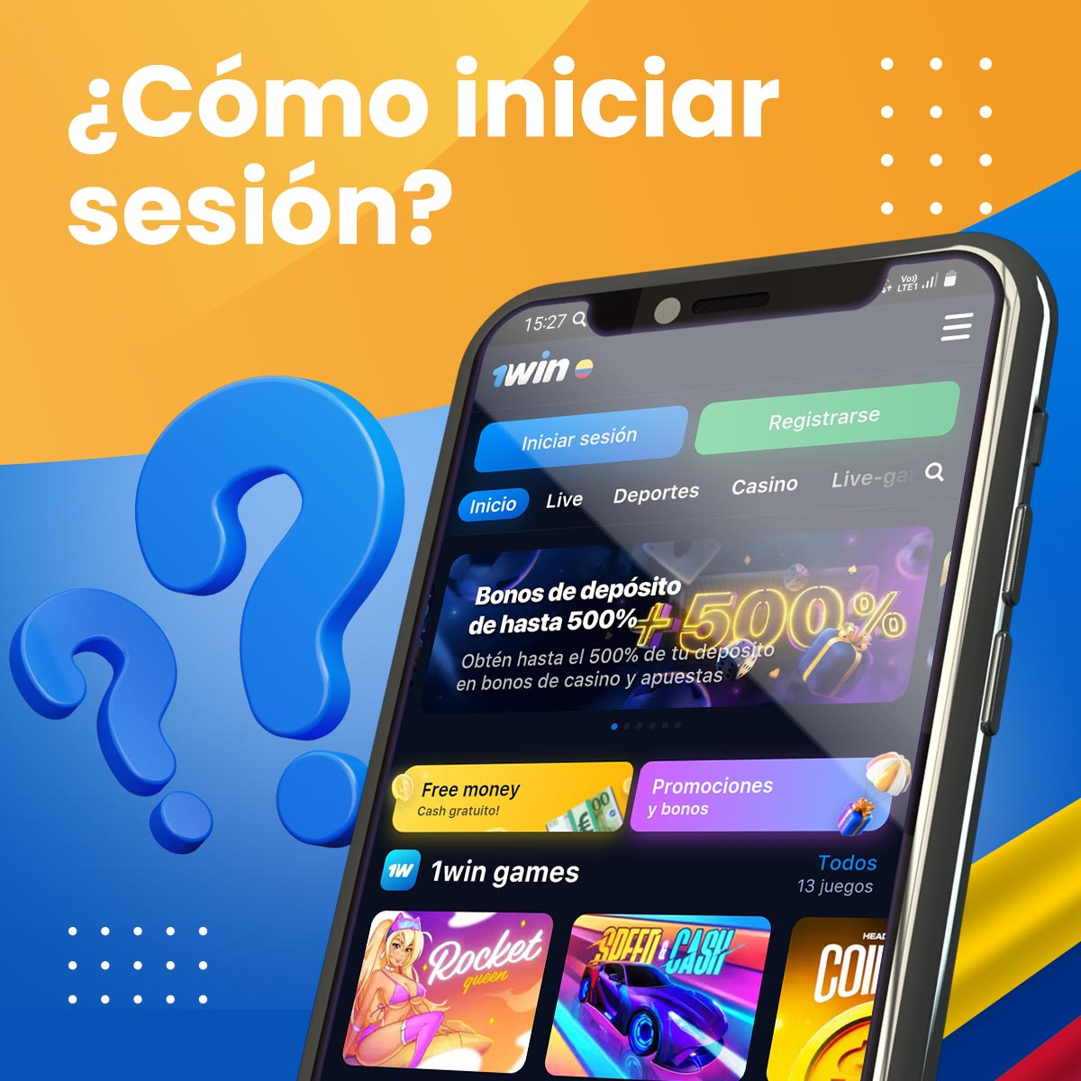 Instrucciones paso a paso para iniciar sesión en la aplicación móvil 1Win.