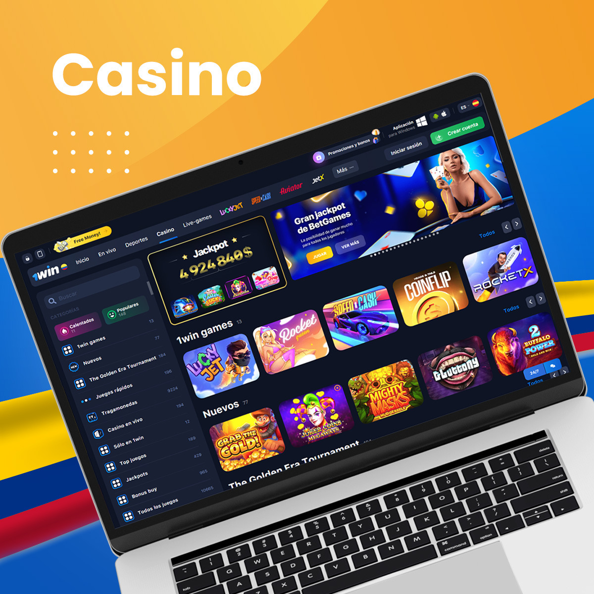 Casino en línea con una gran selección de juegos en 1Win empresa de apuestas en Colombia